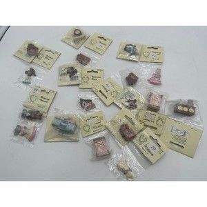 Vtg Lot 18 Victorian Animals Resin Dollhouse Furniture Wang's International 1989